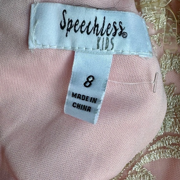 Speechless Big Girl Pink Embroidered Tulle High-Low Formal Dress Size 8 - Picture 6 of 16